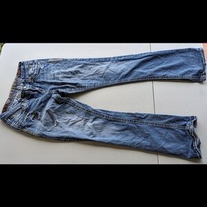 Rock Revival Irene Easy Boot Low Rise Bling Butt Jeans women size 28